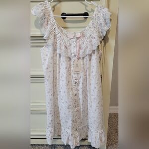 Rachel Ashwell Floral Ruffle Sleeveless Sleepwear Dress